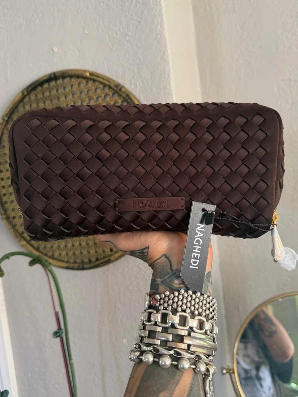 NWT Naghedi Caravan Medium Cosmetics Bag (dust bag included)